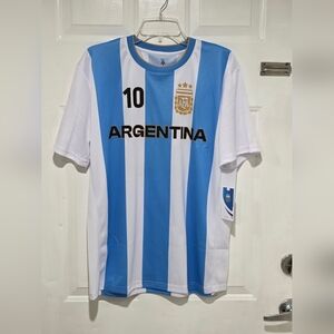 AFA Argentina National Futbol Team #10 Messi Men's Size L